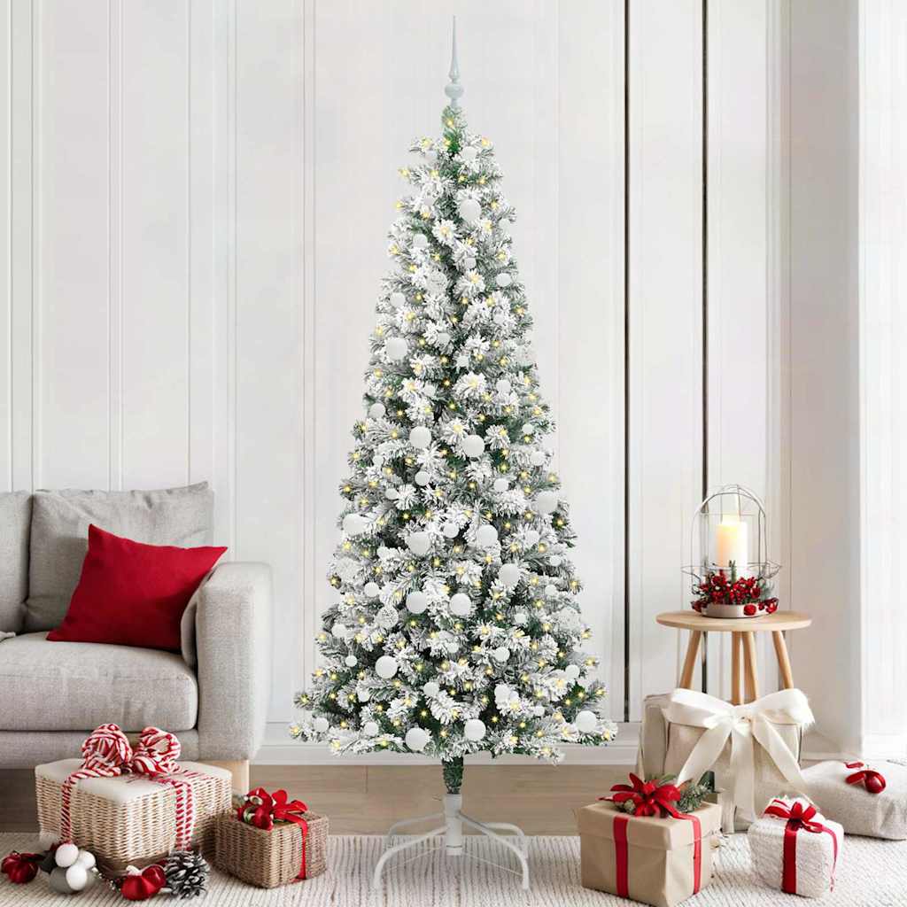 Artificial Hinged Christmas Tree 210 cm PVC