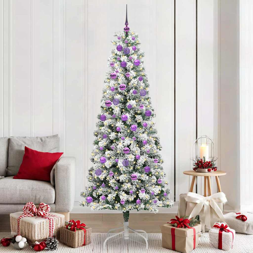 Artificial Hinged Christmas Tree 210 cm PVC