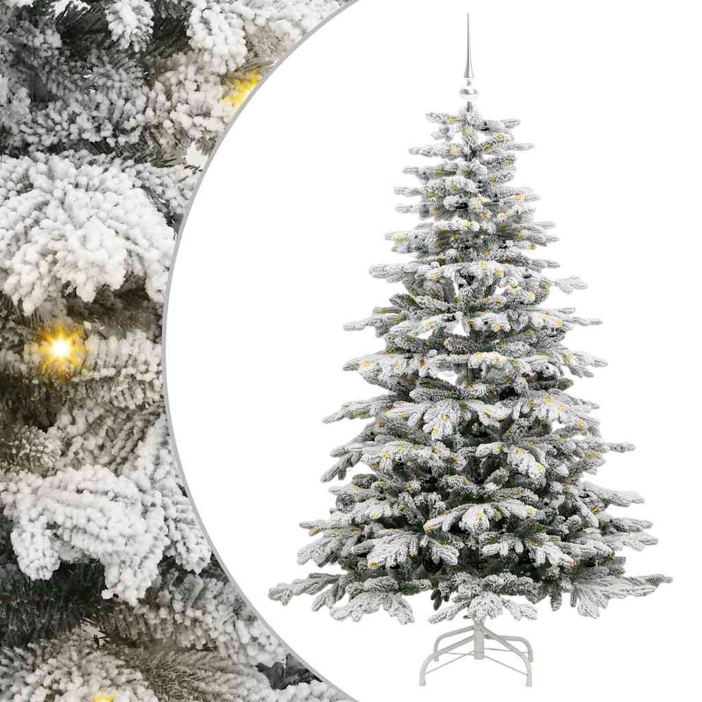Artificial Hinged Christmas Tree White 180 cm PE and PVC