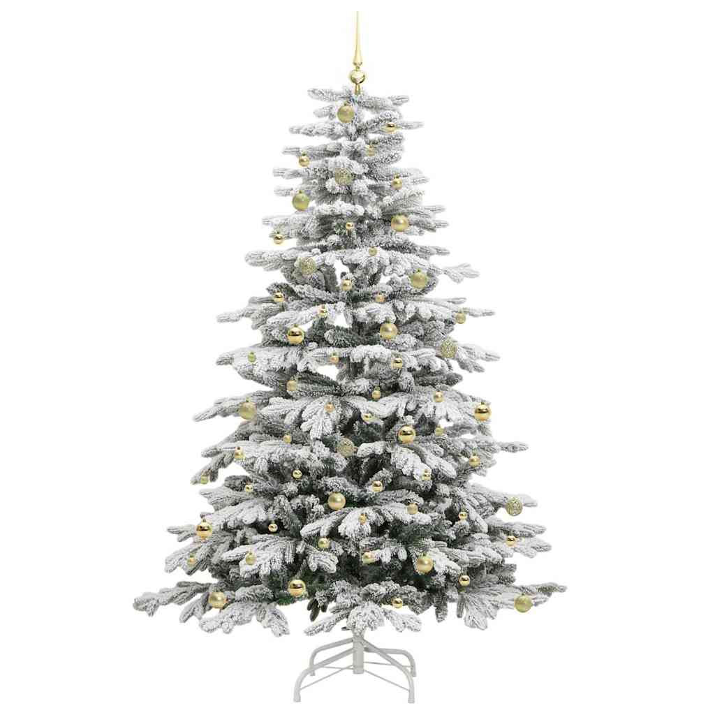 Artificial Hinged Christmas Tree White 240 cm PE and PVC