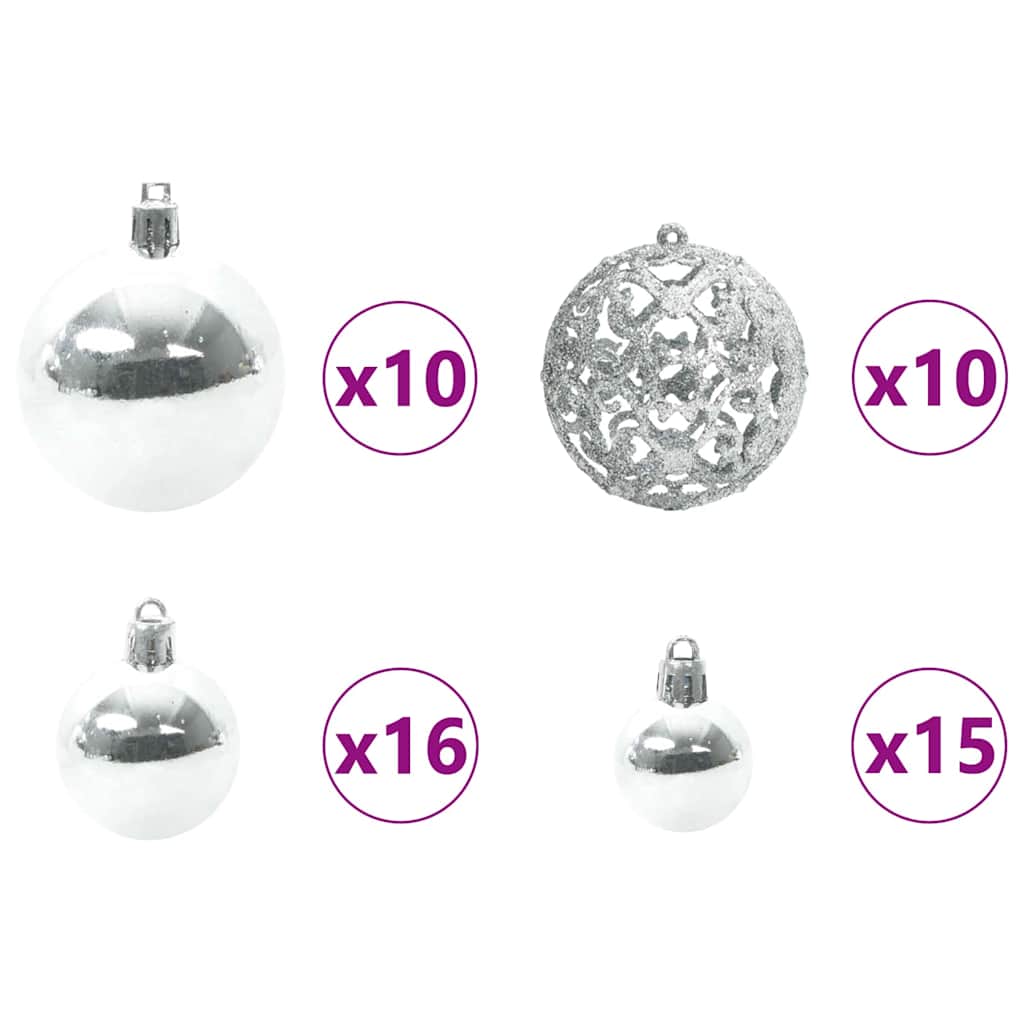 Artificial Hinged Christmas Tree White 240 cm PE and PVC