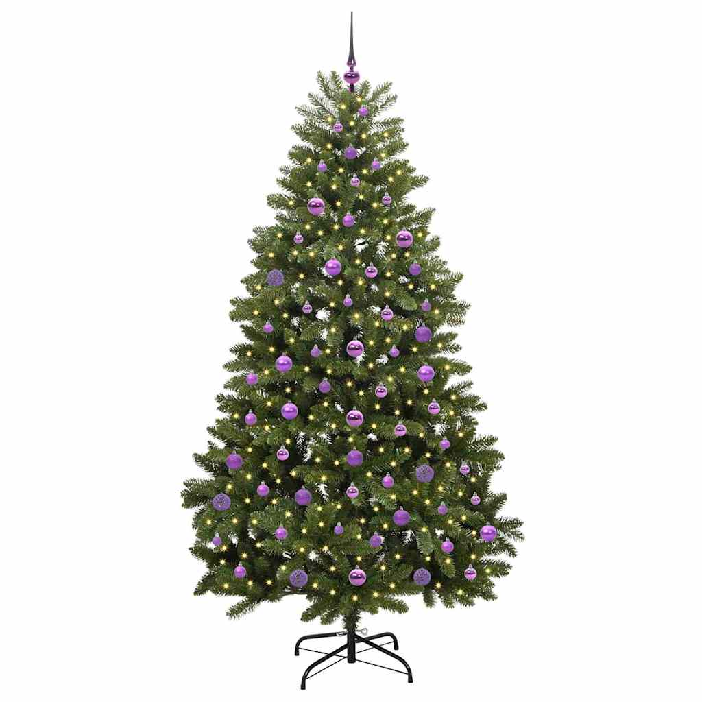 Artificial Christmas Tree Green 210 cm PVC and Metal