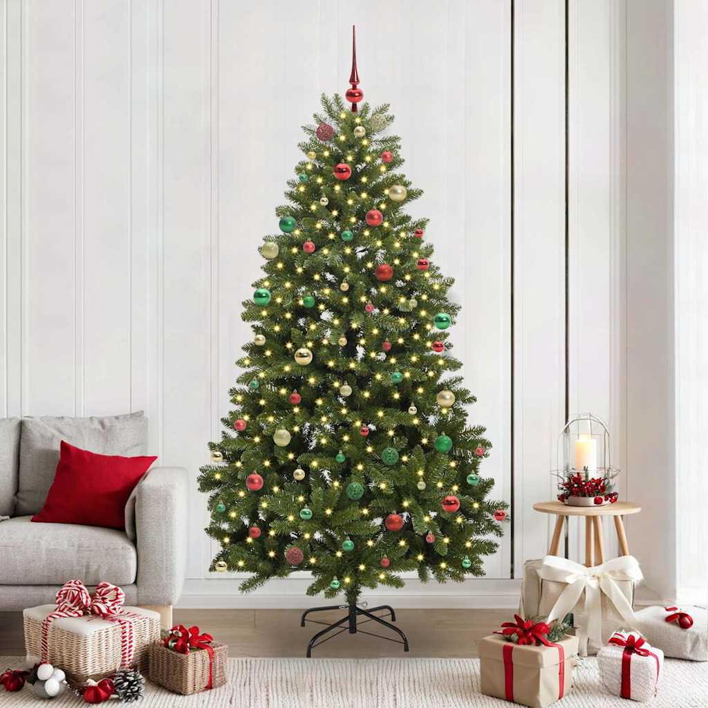 Artificial Christmas Tree Green 210 cm PVC and Metal