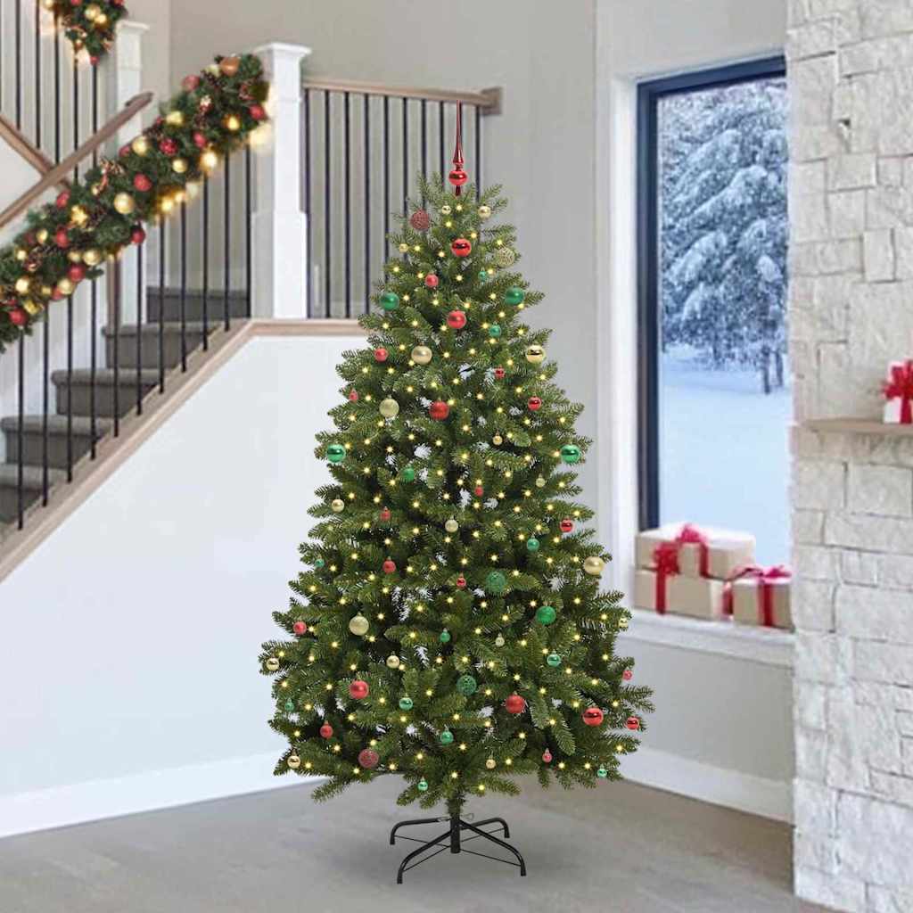 Artificial Christmas Tree Green 240 cm PVC and Metal