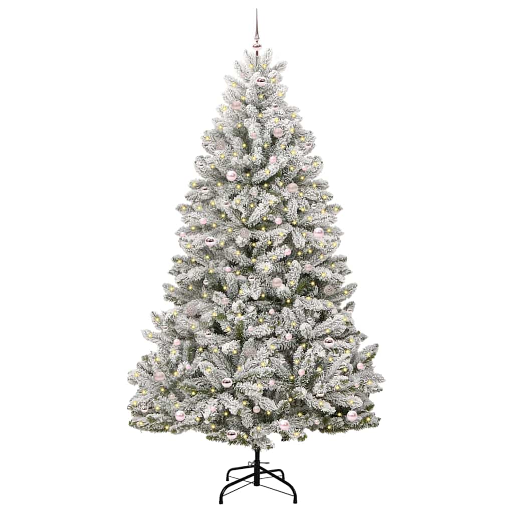Artificial Christmas Tree Green and White 270 cm PVC and Metal