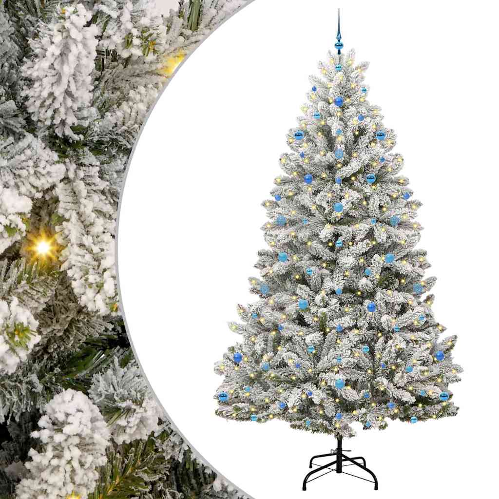 Artificial Christmas Tree Green and White 270 cm PVC and Metal