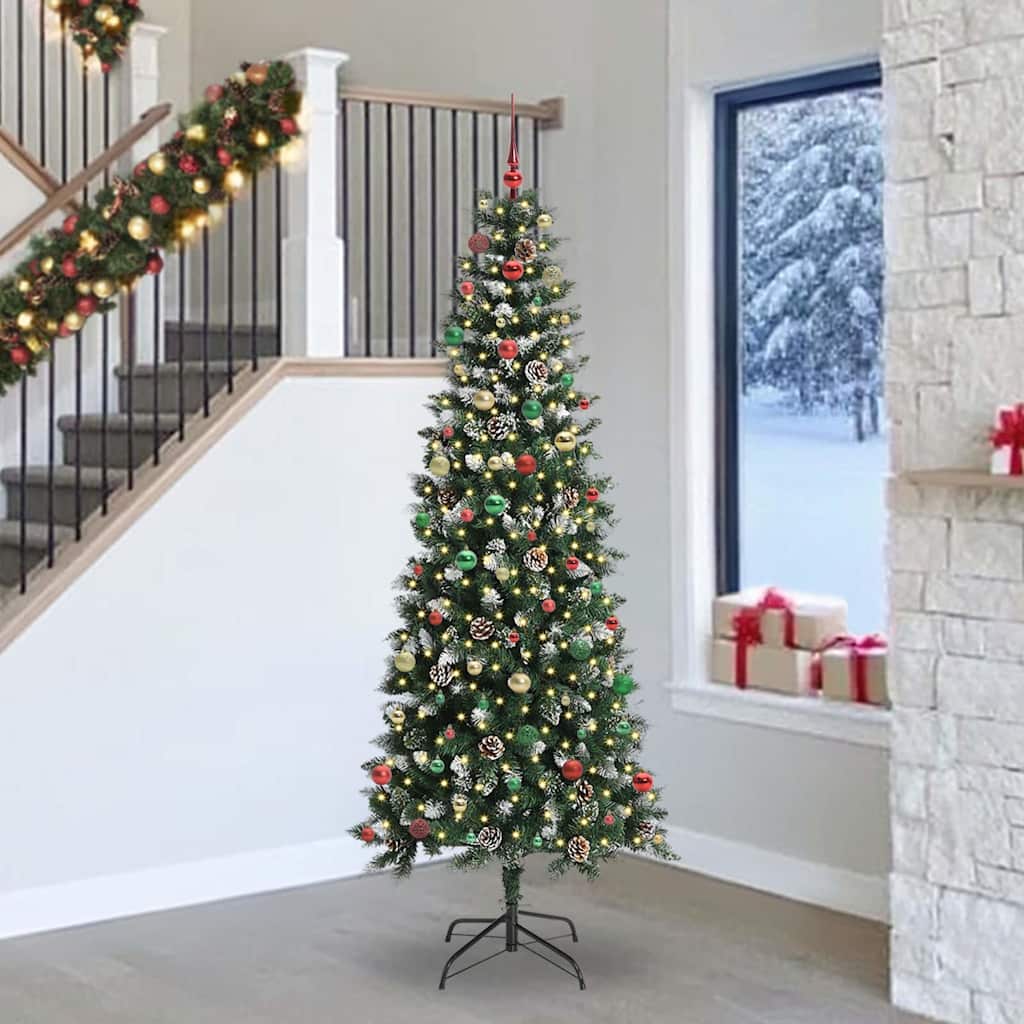 Artificial Christmas Tree with 300 LEDs Green 96 x 96 x 240 cm