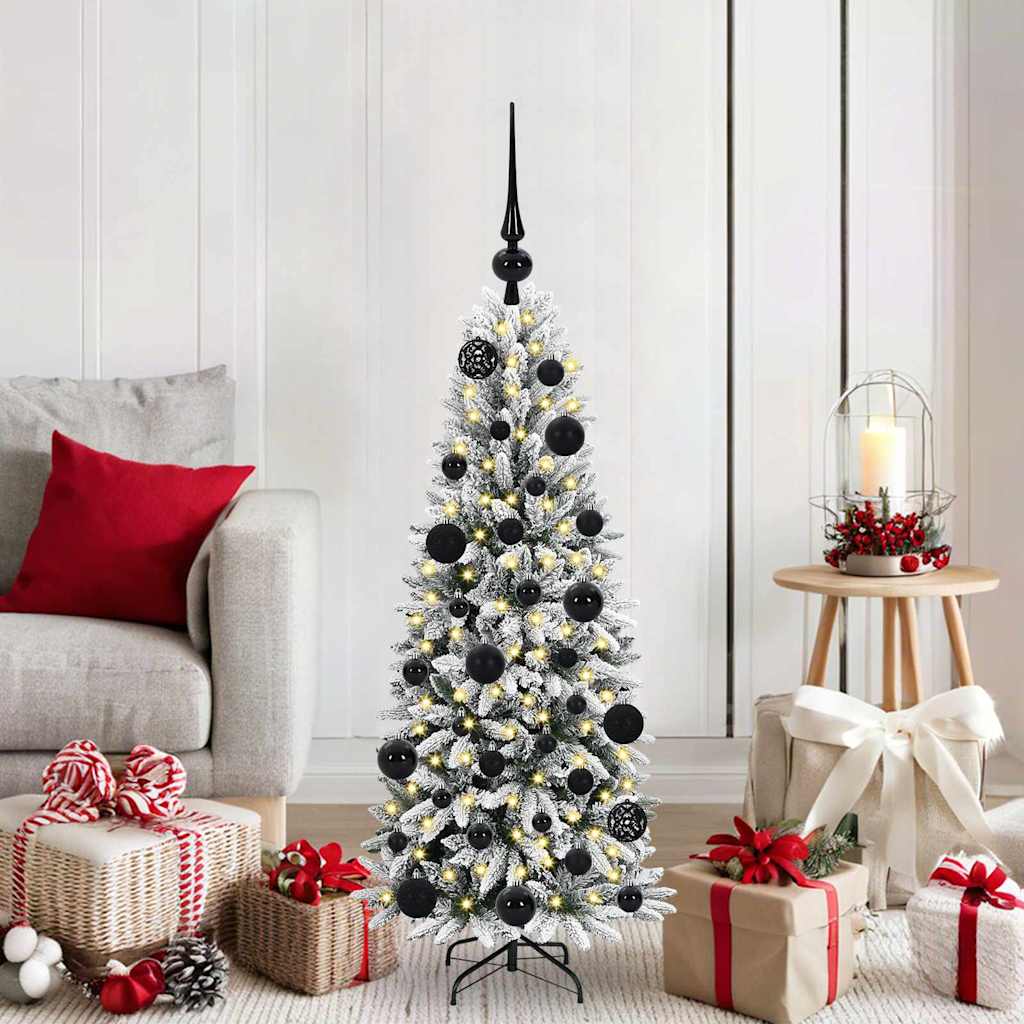 Artificial Christmas Tree with 150 LEDs White 53 x 53 x 120 cm