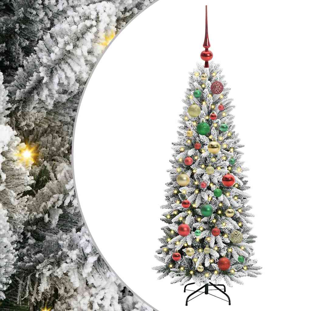 Artificial Christmas Tree with 150 LEDs White 53 x 53 x 120 cm