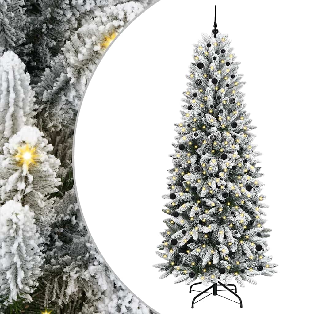 Artificial Christmas Tree with 300 LEDs White 93 x 93 x 240 cm