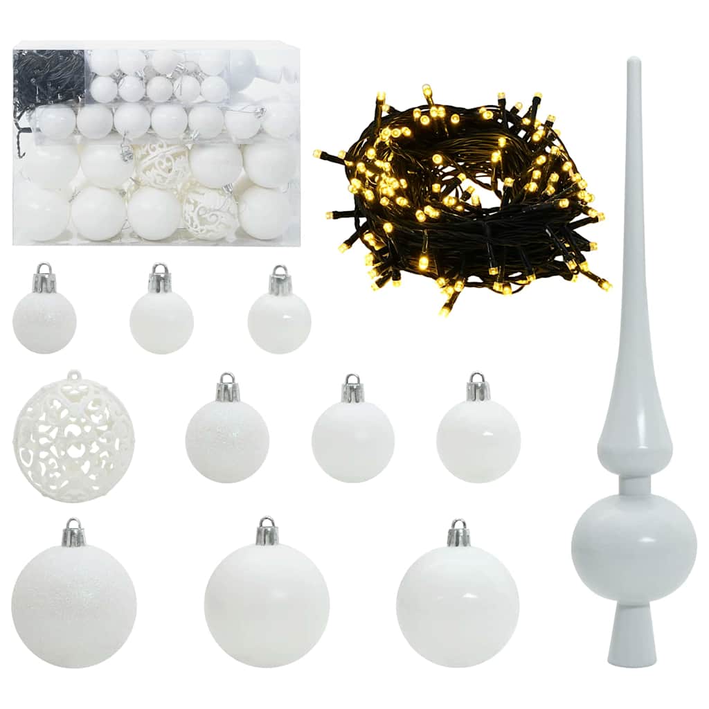 Artificial Christmas Tree with 150 LEDs Green and white 150 cm