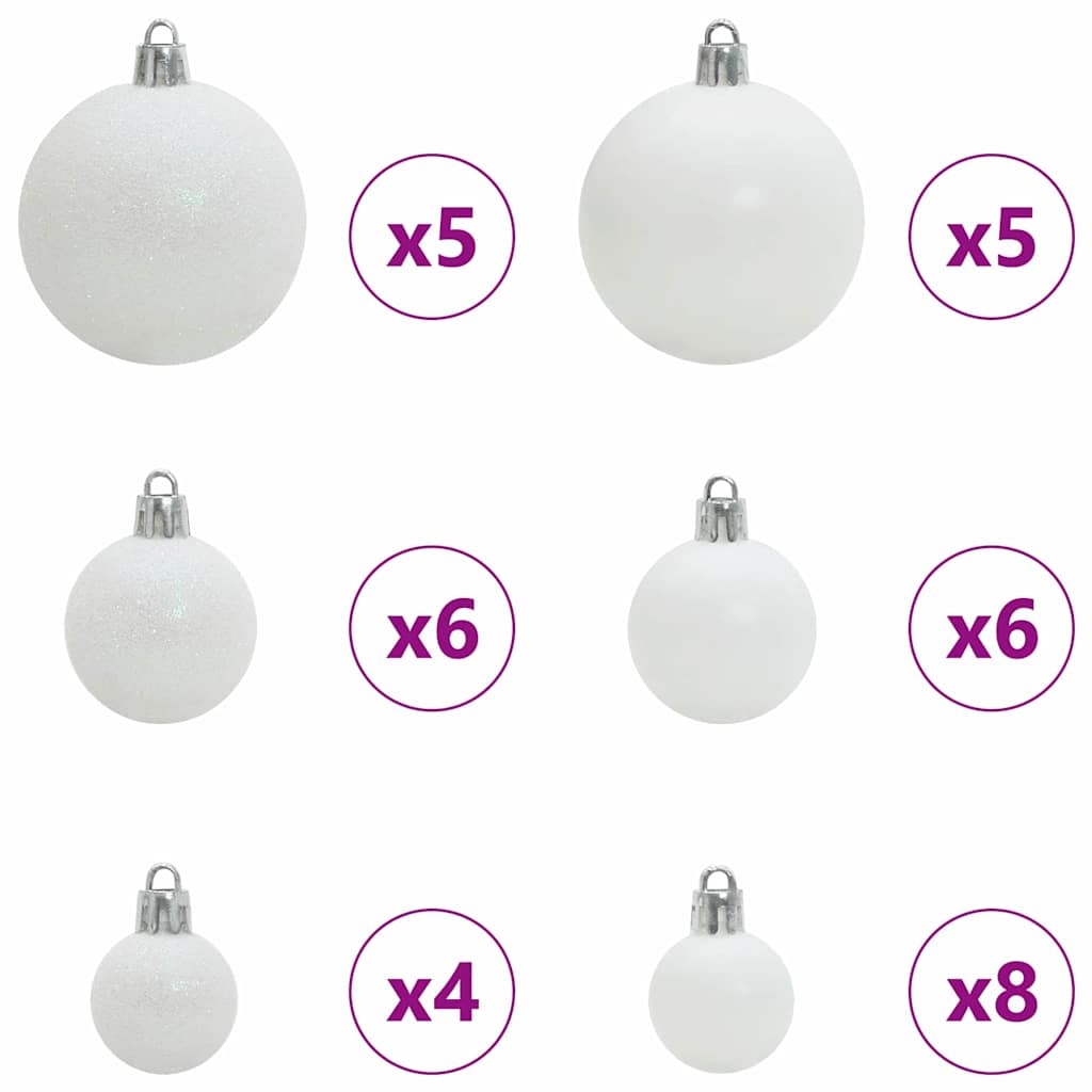 Artificial Christmas Tree with 150 LEDs Green and white 150 cm