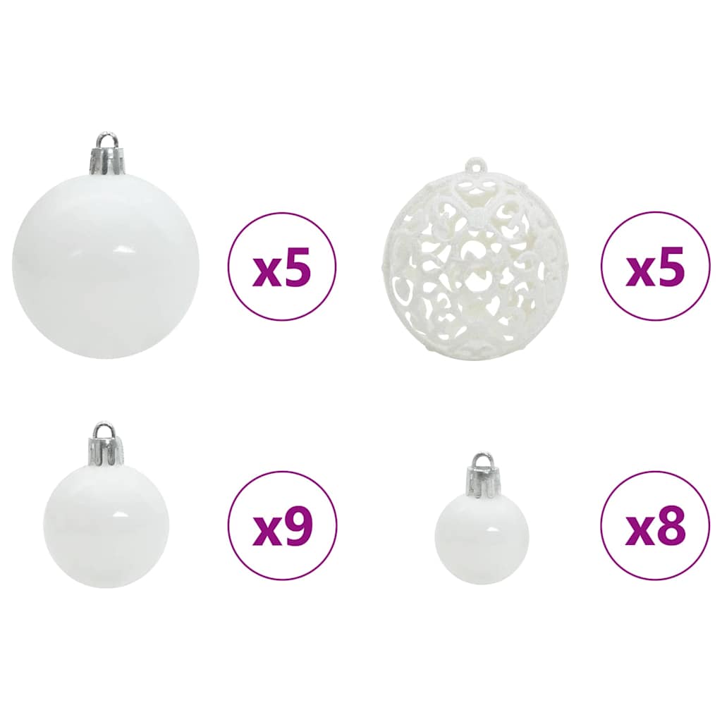 Artificial Christmas Tree with 150 LEDs Green and white 150 cm