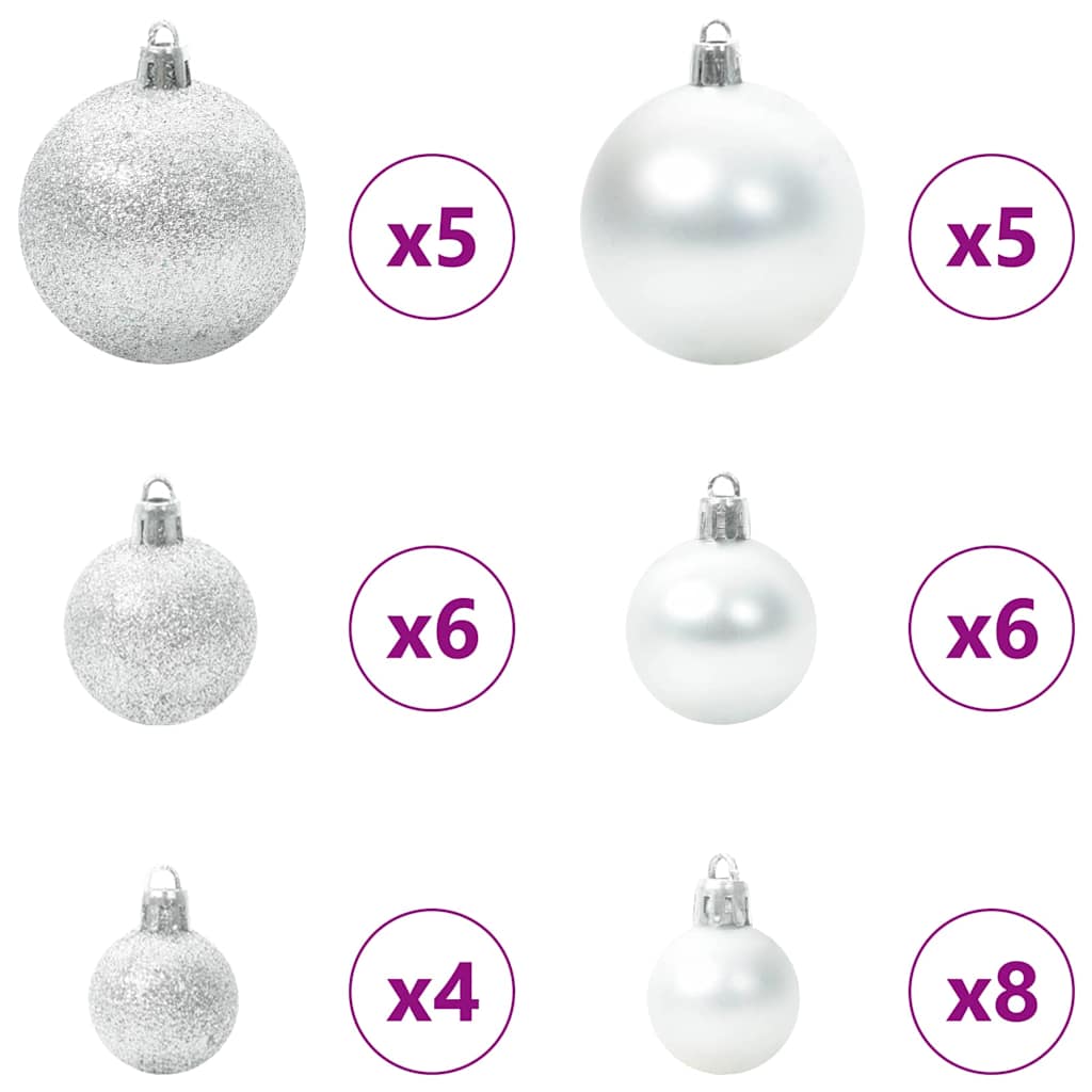 Artificial Christmas Tree with 150 LEDs Green and white 150 cm