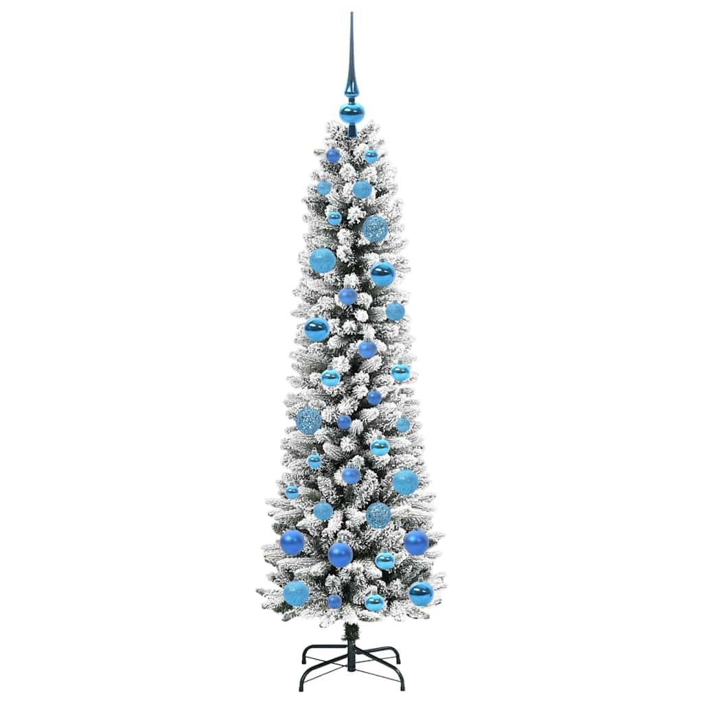 Artificial Christmas Tree with 150 LEDs Green and white 150 cm