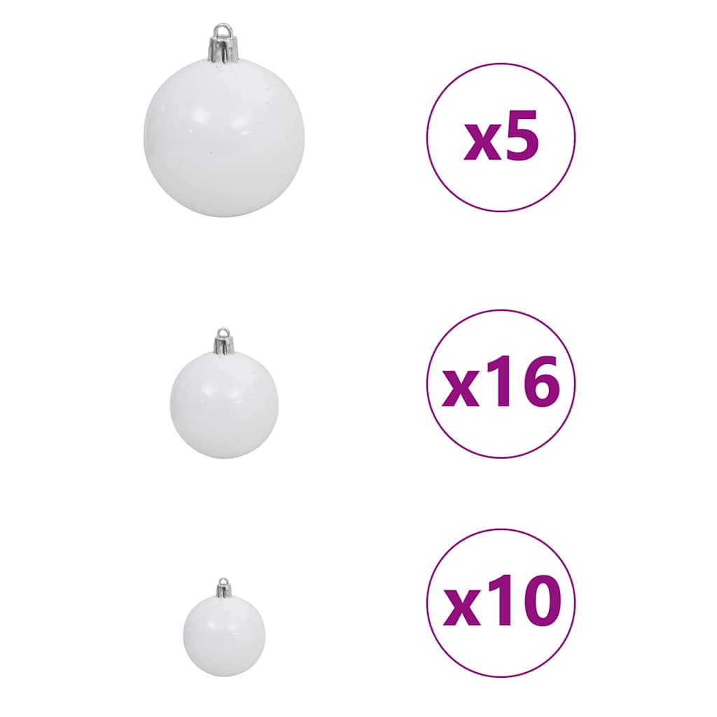 Artificial Christmas Tree with 300 LEDs with Stand White 180 cm
