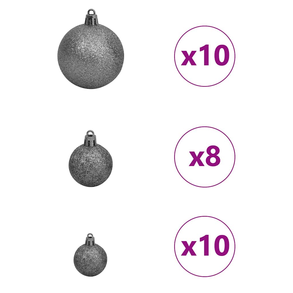 Artificial Christmas Tree with 300 LEDs with Stand White 180 cm