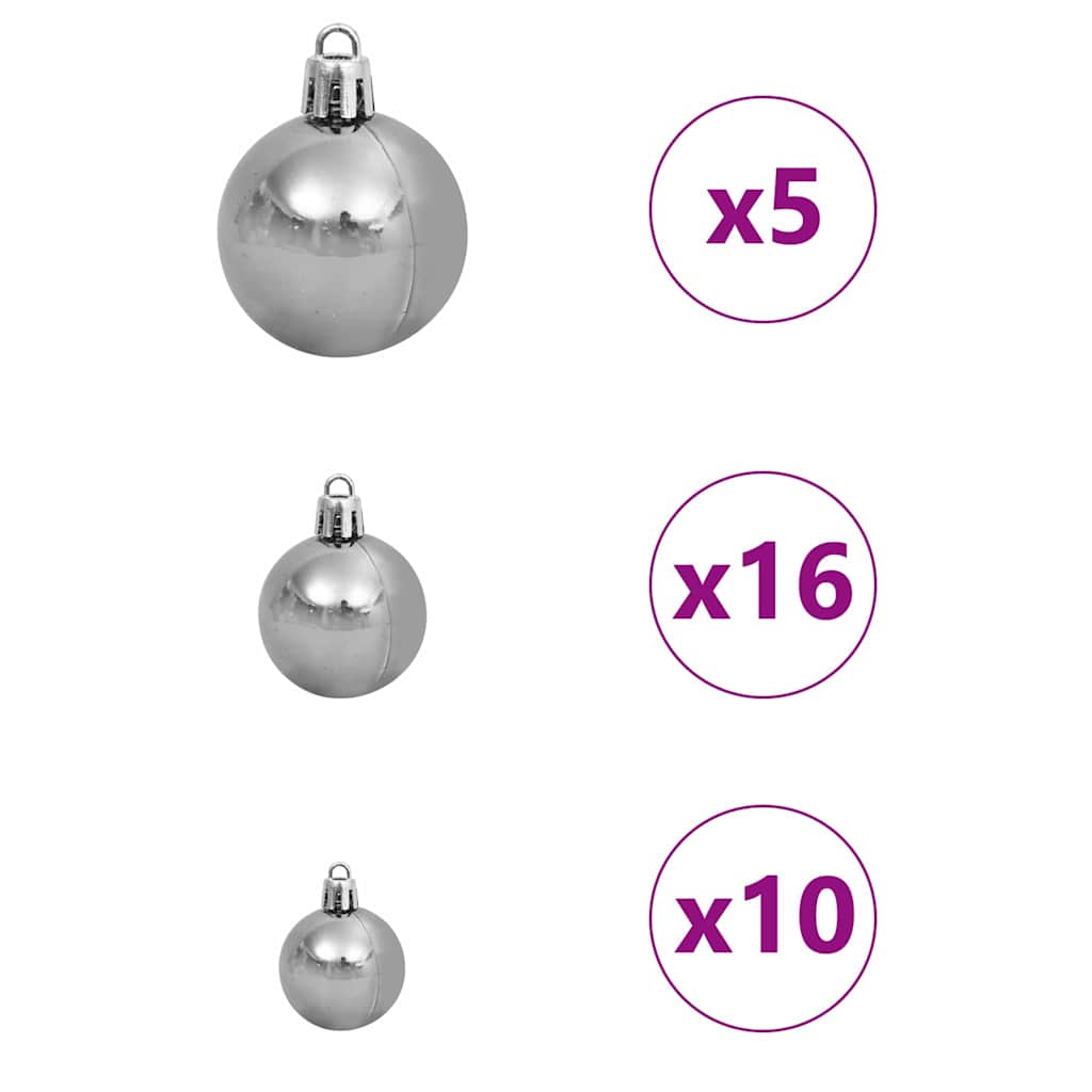 Artificial Christmas Tree with 300 LEDs with Stand White 180 cm