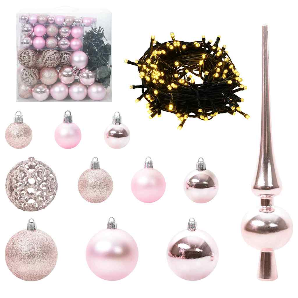 Artificial Christmas Tree with 300 LEDs Green and white 180 cm