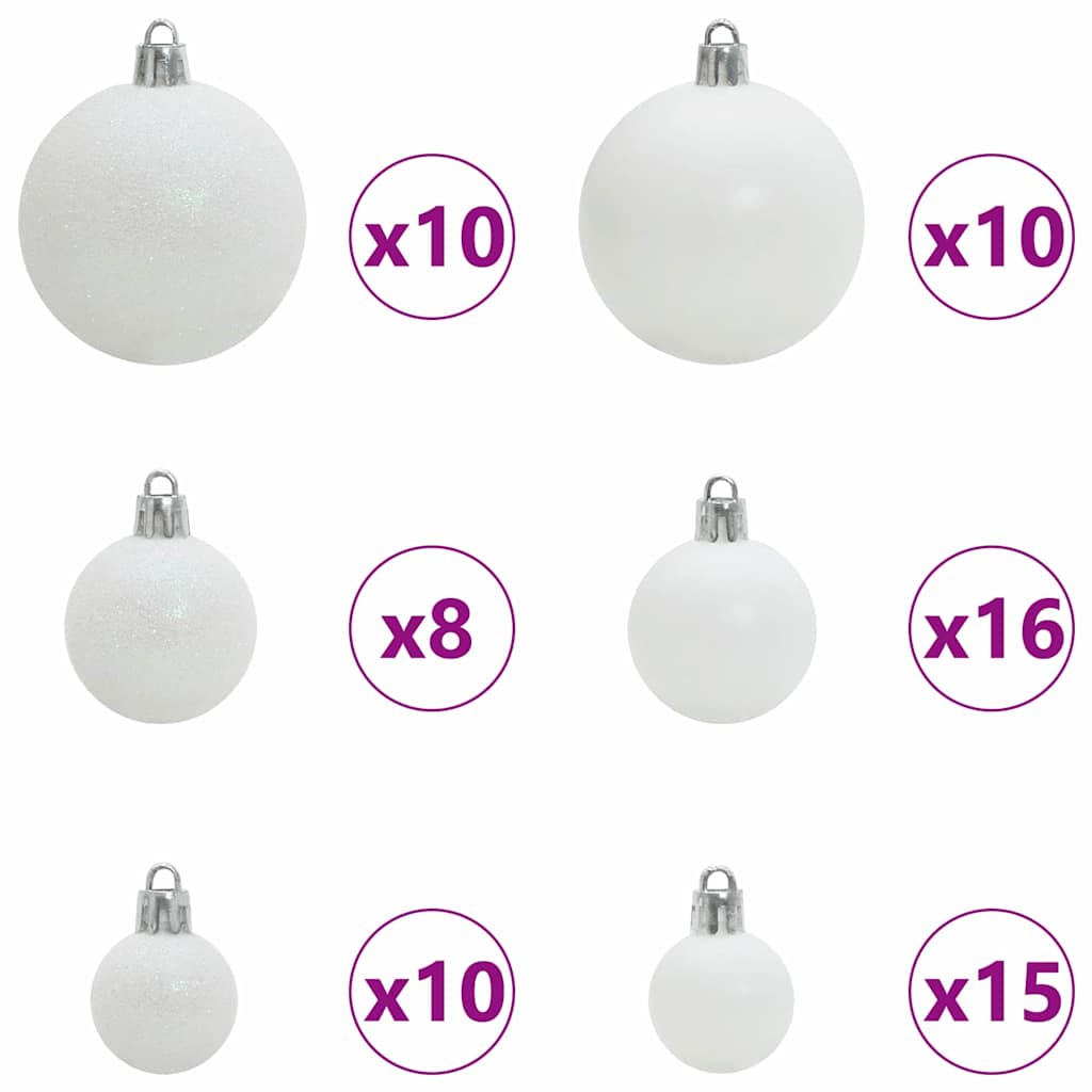 Artificial Christmas Tree with 300 LEDs Green and white 180 cm