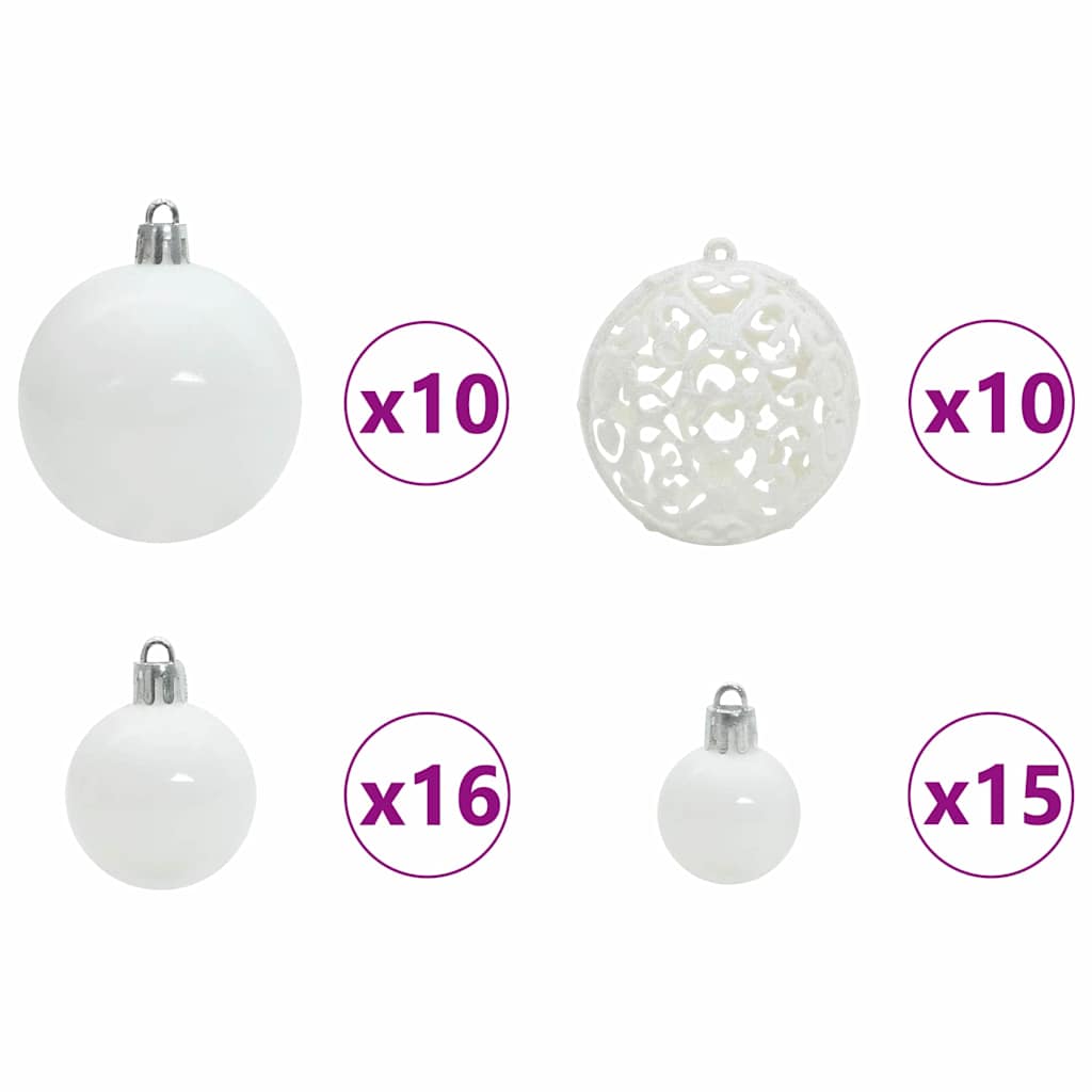 Artificial Christmas Tree with 300 LEDs Green and white 180 cm