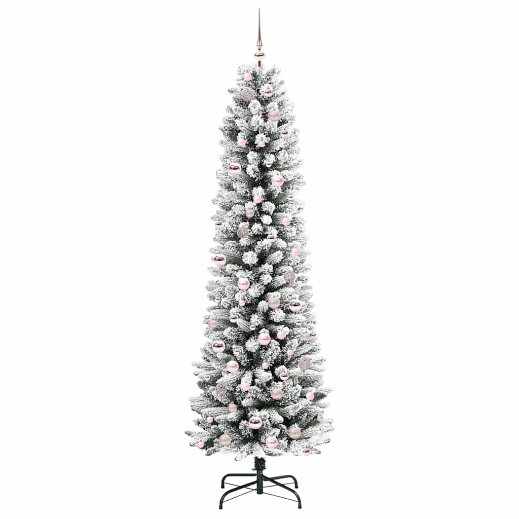 Artificial Christmas Tree with 300 LEDs Green and white 210 cm