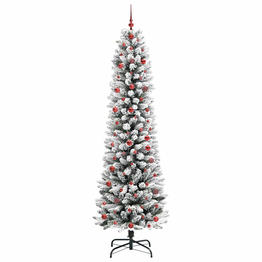 Artificial Christmas Tree with 300 LEDs Green and white 240 cm