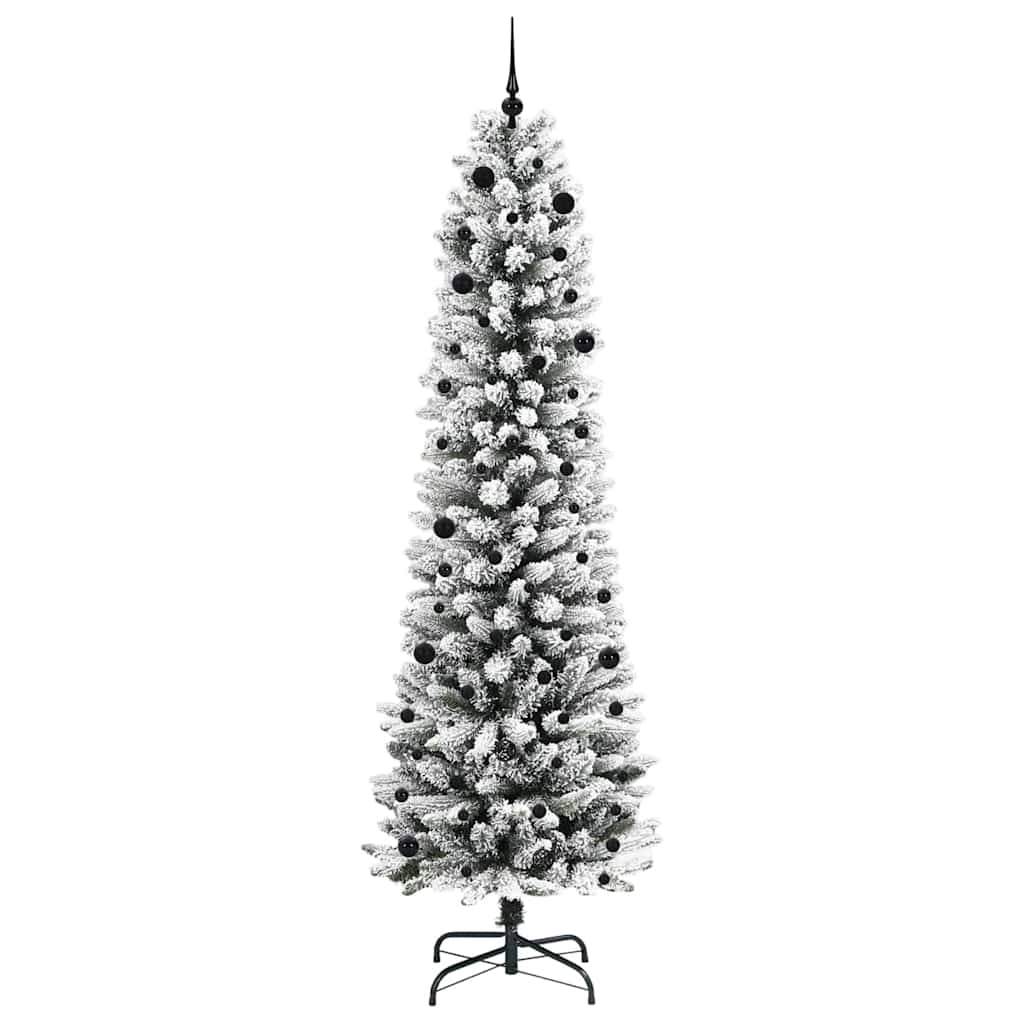 Artificial Christmas Tree with 300 LEDs Green and white 240 cm