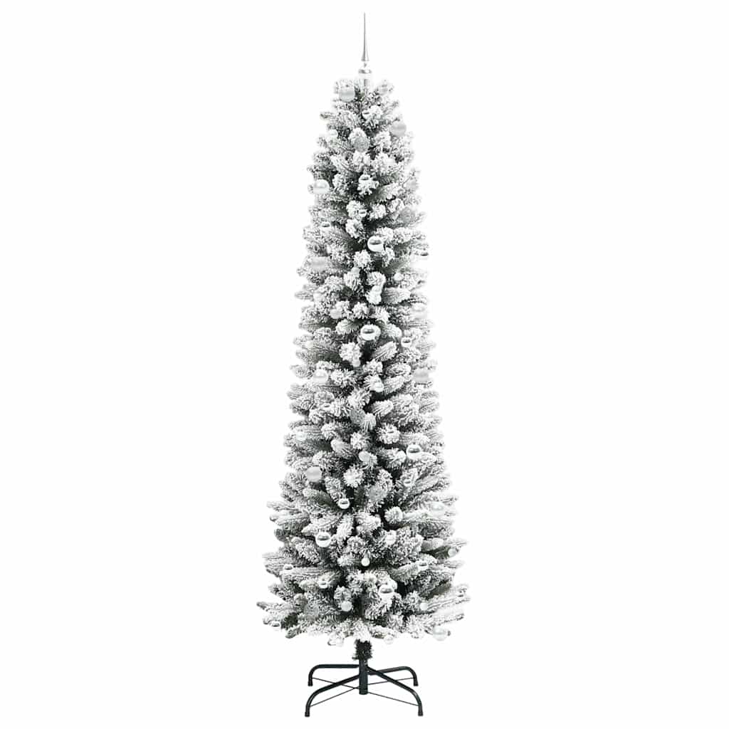 Artificial Christmas Tree with 300 LEDs Green and white 240 cm