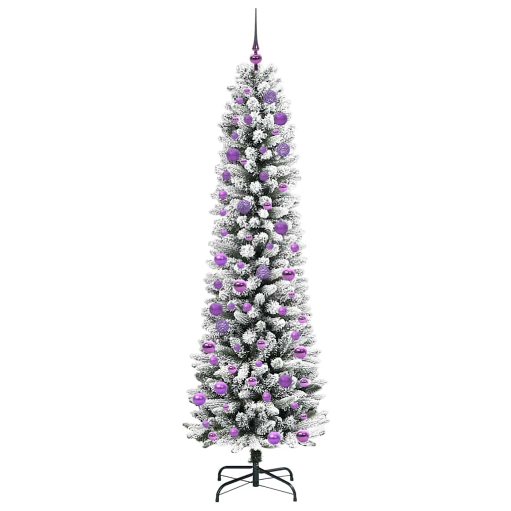 Artificial Christmas Tree with 300 LEDs Green and white 240 cm