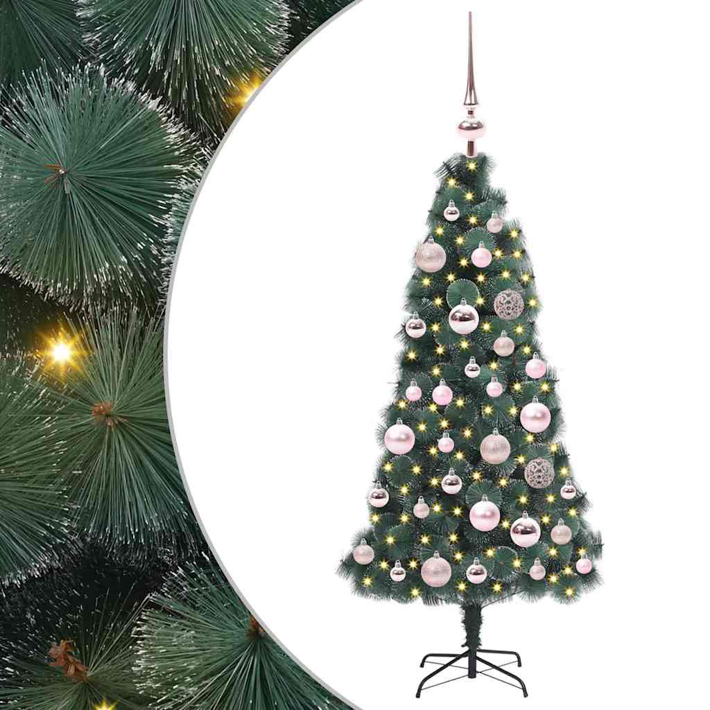 Artificial Pre-lit Christmas Tree with Ball Set Green 120 cm