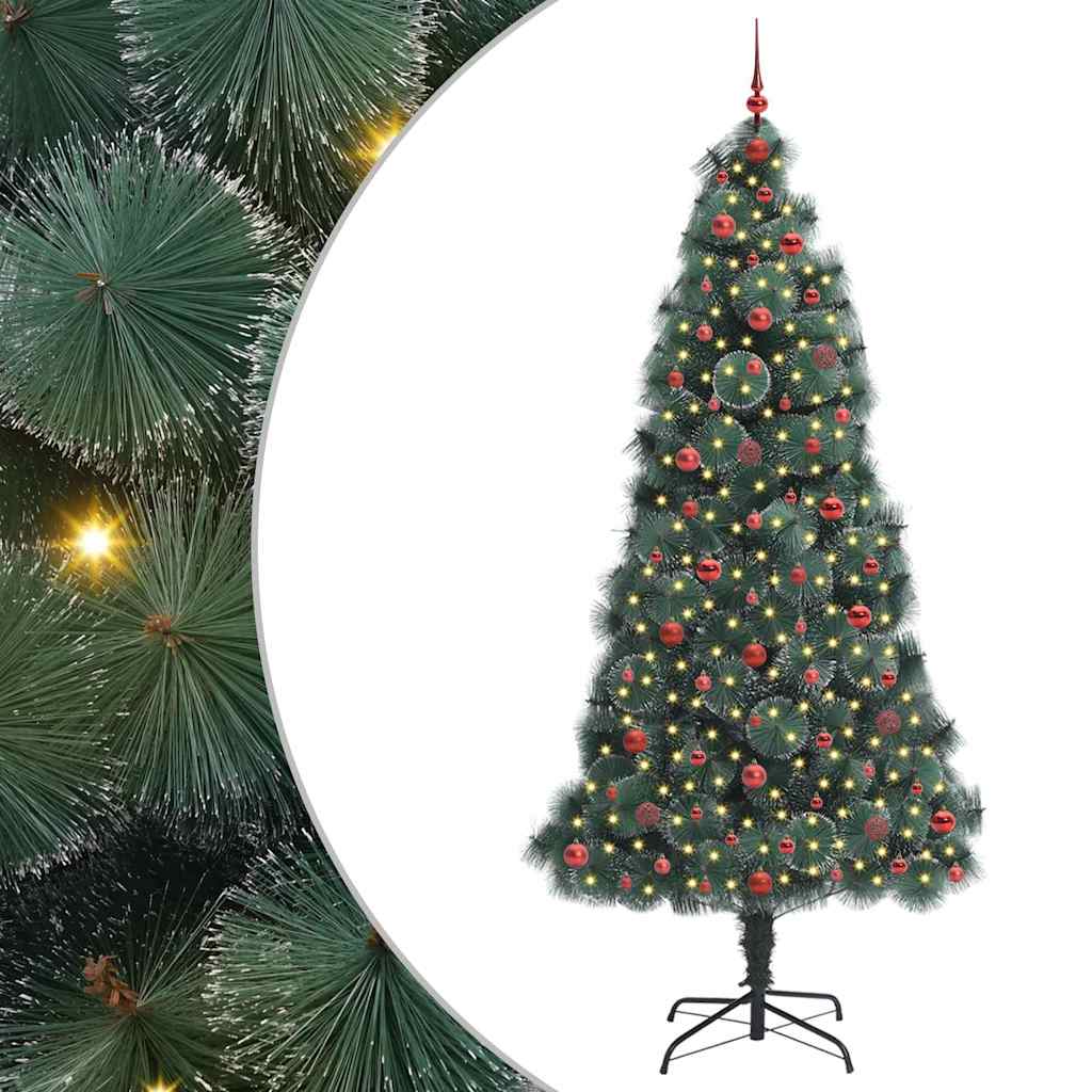 Artificial Pre-lit Christmas Tree with Ball Set Green 240 cm