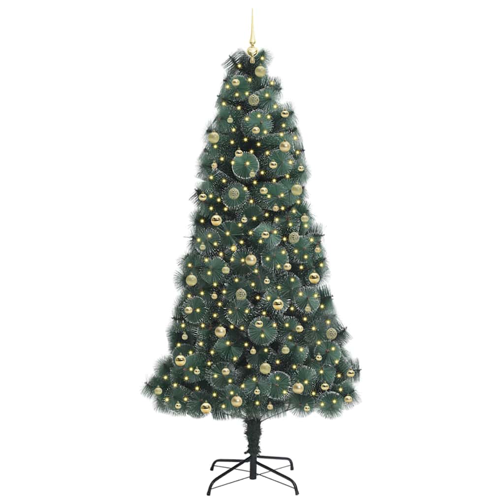 Artificial Pre-lit Christmas Tree with Ball Set Green 240 cm