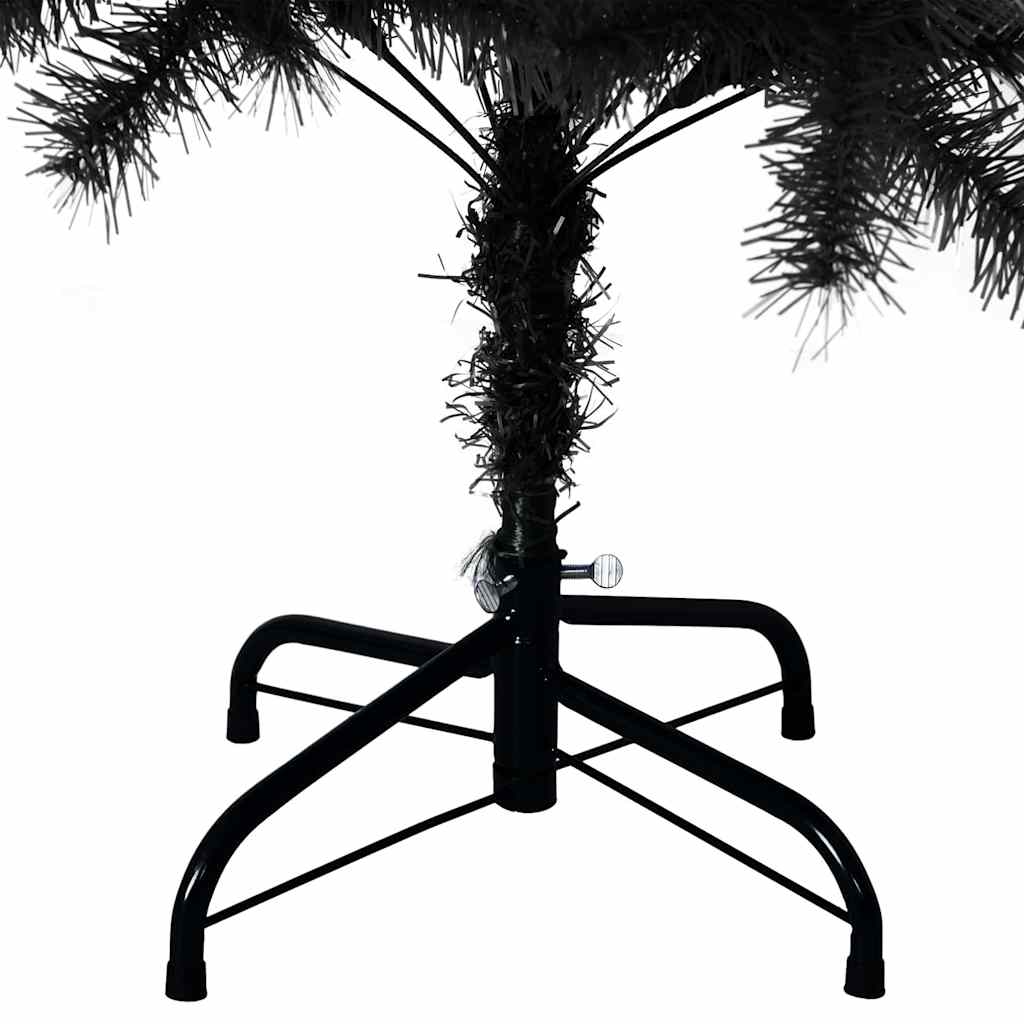 Christmas Tree with 150 LEDs with Stand Black 150 cm PVC