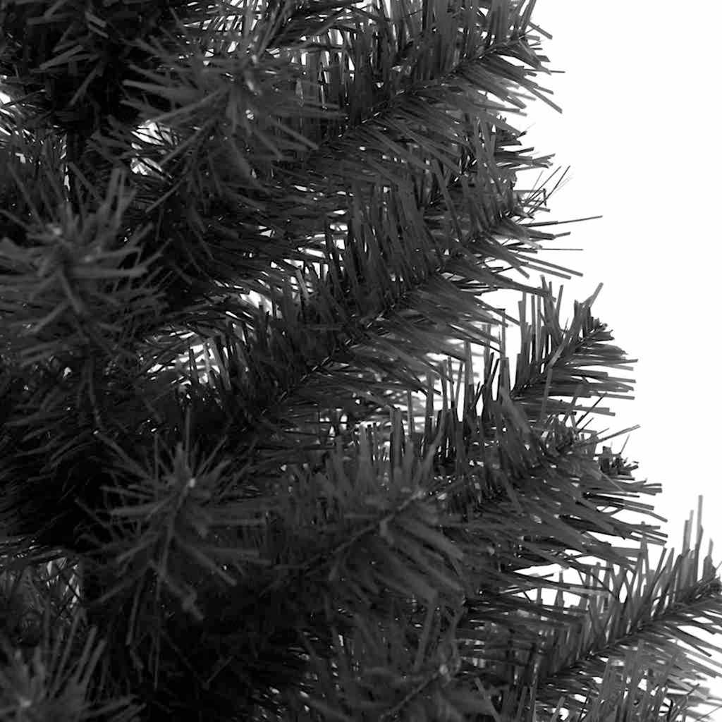 Christmas Tree with 300 LEDs with Stand Black 180 cm PVC