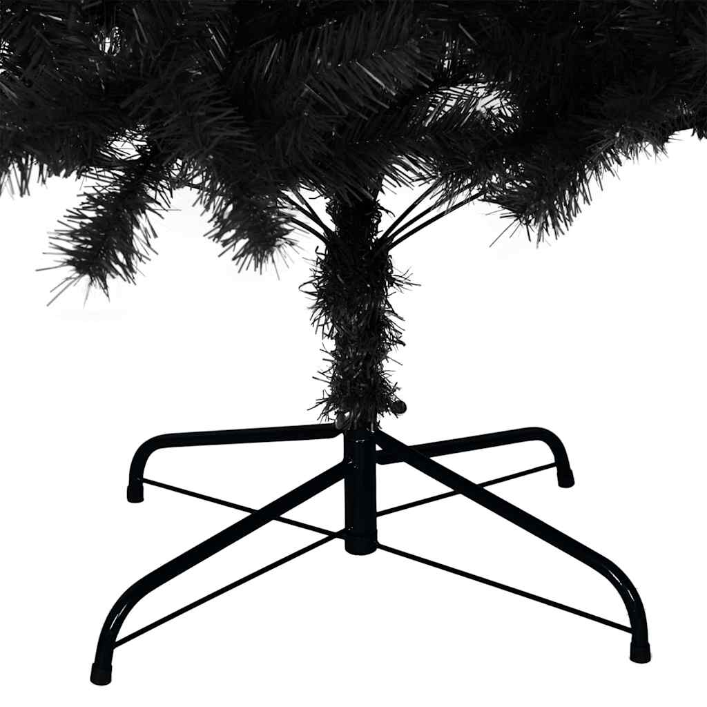 Christmas Tree with 300 LEDs with Stand Black 240 cm PVC