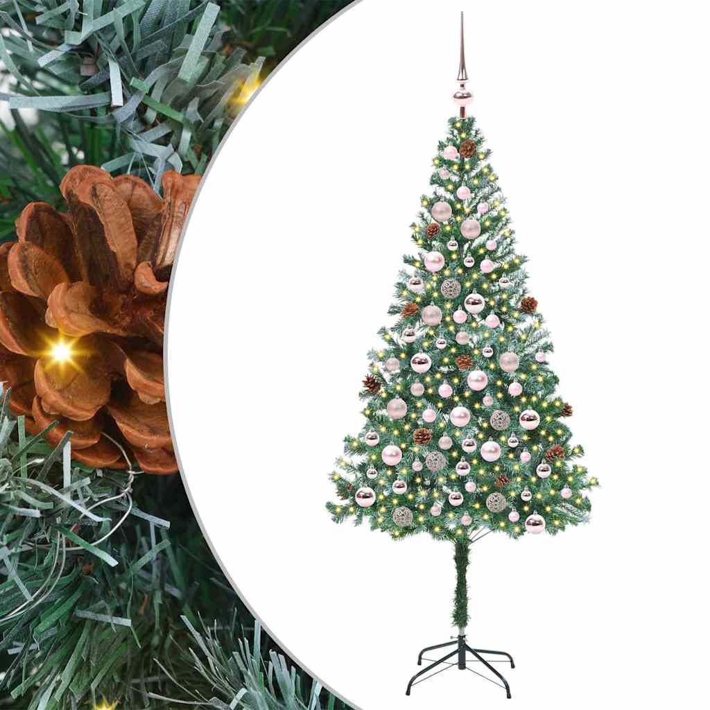 Artificial Christmas Tree with Stand Green 180 cm PVC and Steel