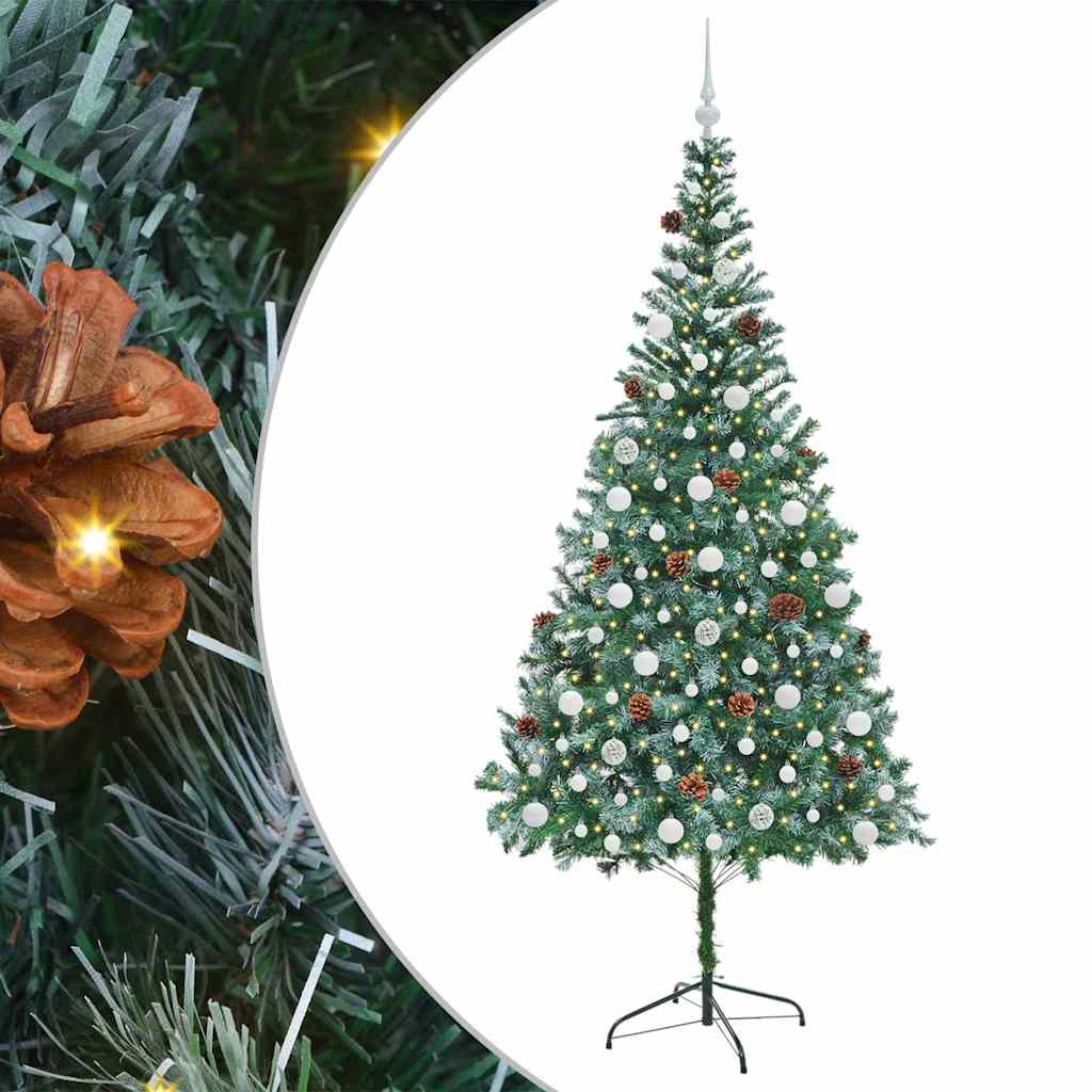 Artificial Christmas Tree with Stand Green 210 cm PVC and Steel