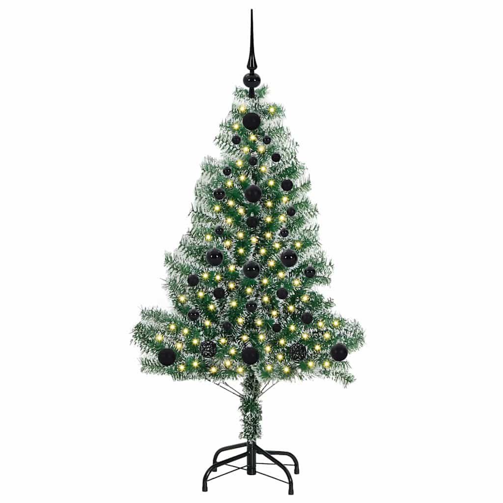 Artificial Christmas Tree Snow Flocked with LED Light 120 cm