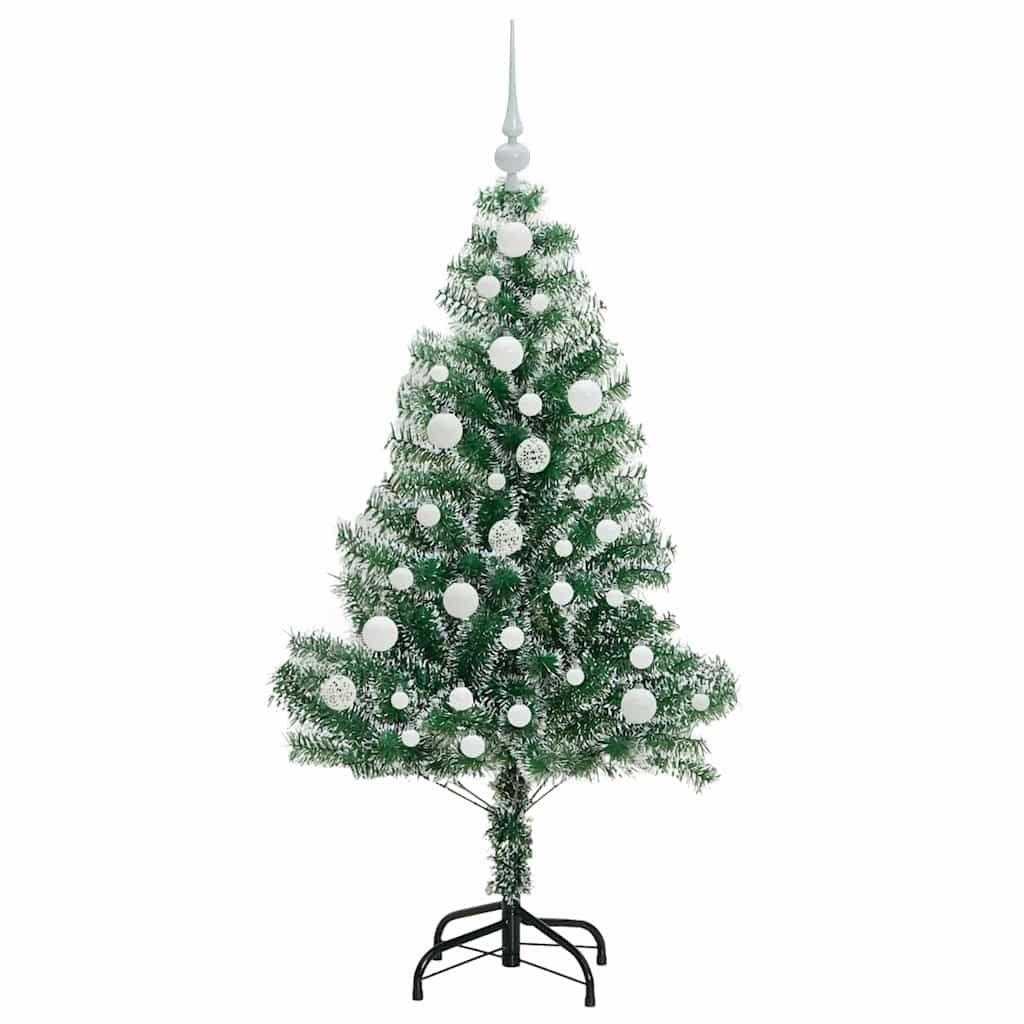 Artificial Christmas Tree Snow Flocked with LED Light 120 cm