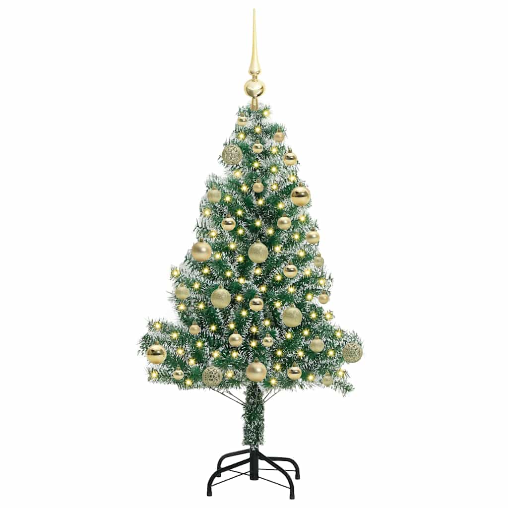 Artificial Christmas Tree Snow Flocked with LED Light 120 cm