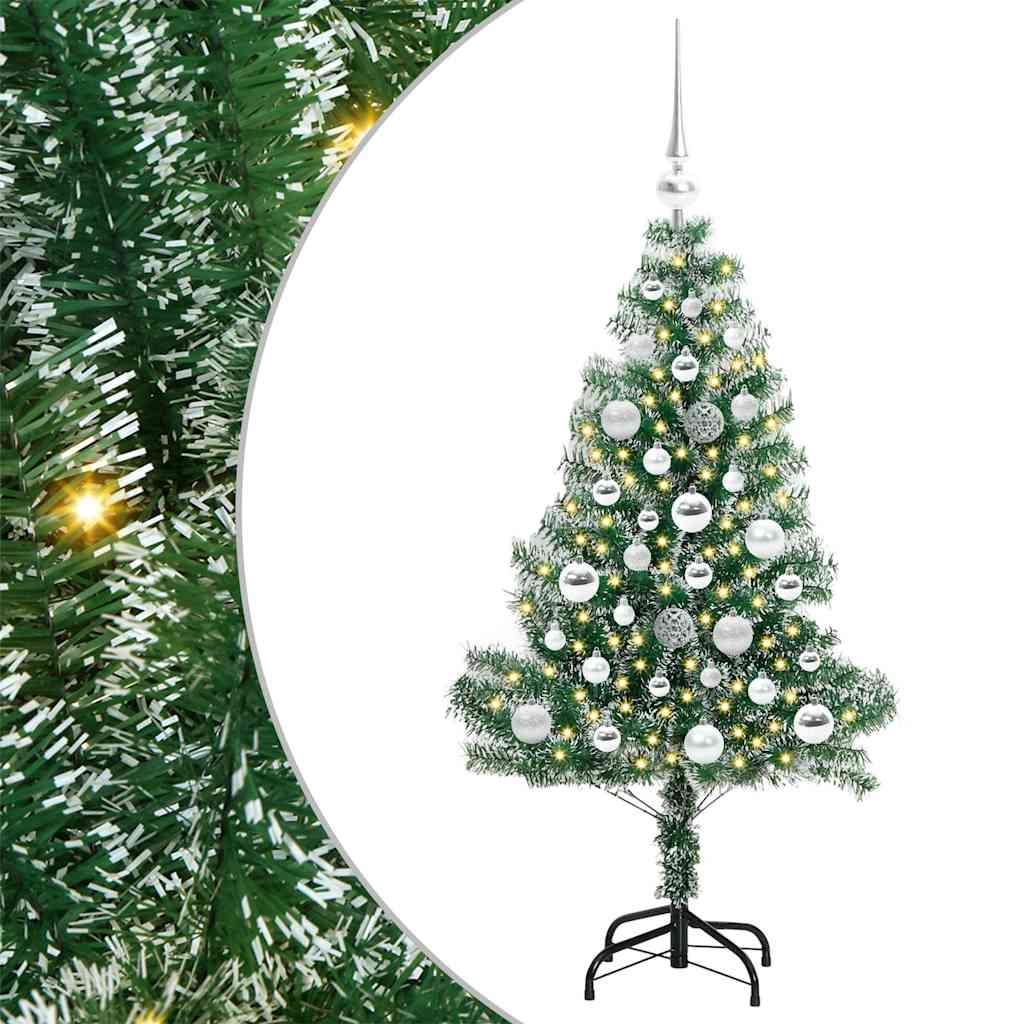 Artificial Christmas Tree Snow Flocked with LED Light 120 cm