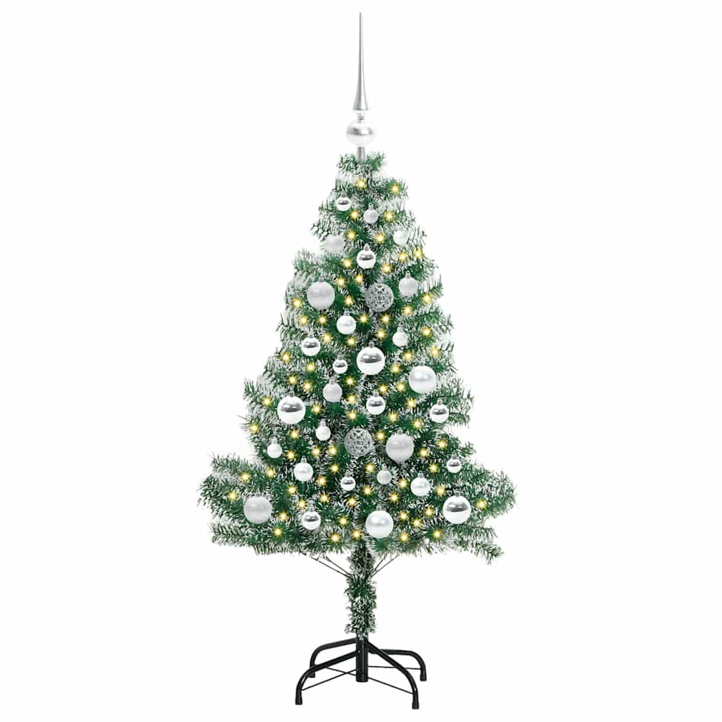 Artificial Christmas Tree Snow Flocked with LED Light 120 cm