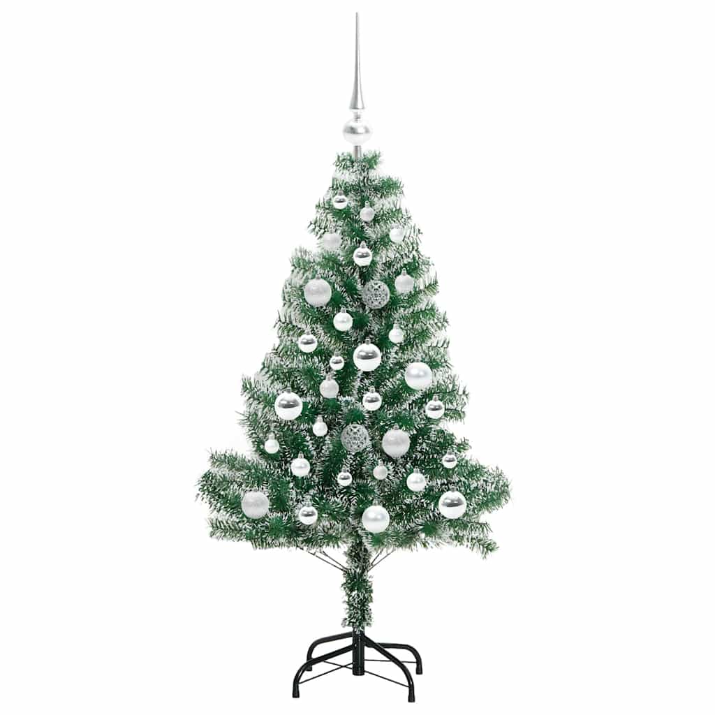 Artificial Christmas Tree Snow Flocked with LED Light 120 cm