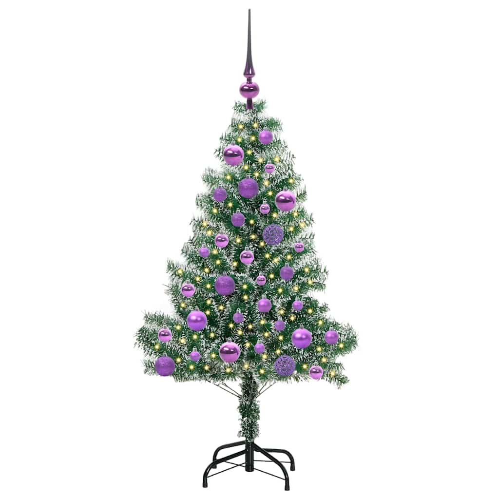 Artificial Christmas Tree Snow Flocked with LED Light 120 cm