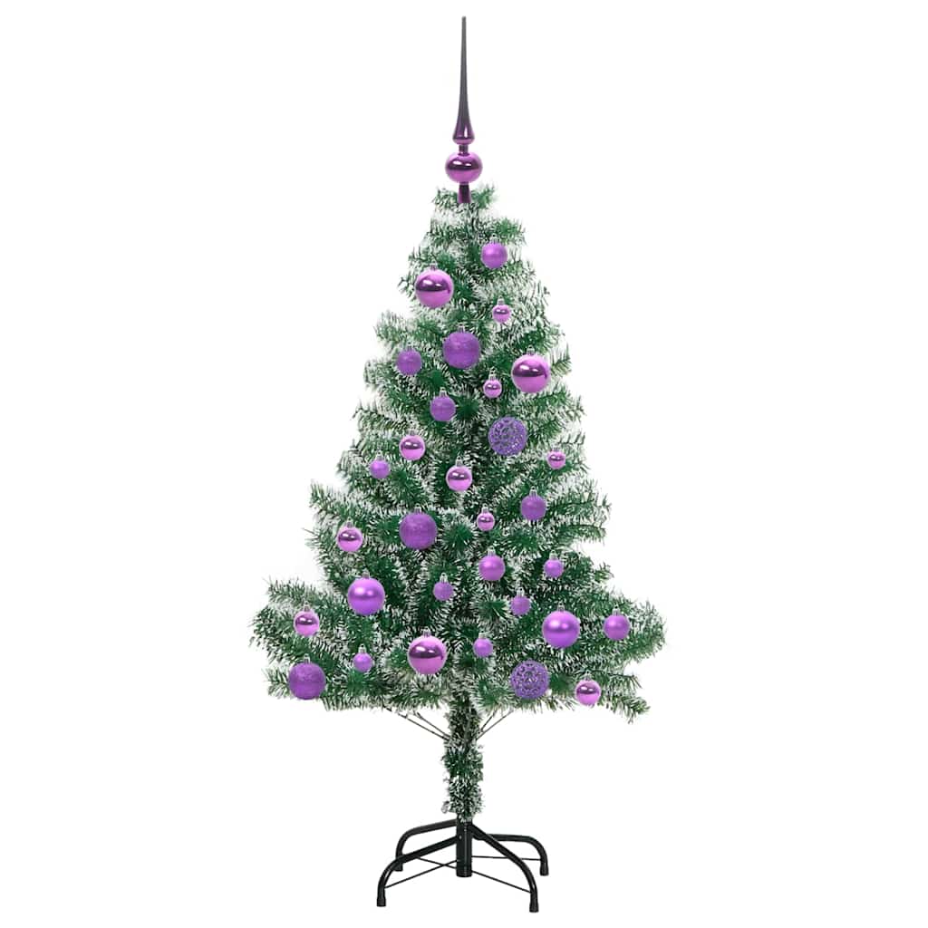 Artificial Christmas Tree Snow Flocked with LED Light 120 cm