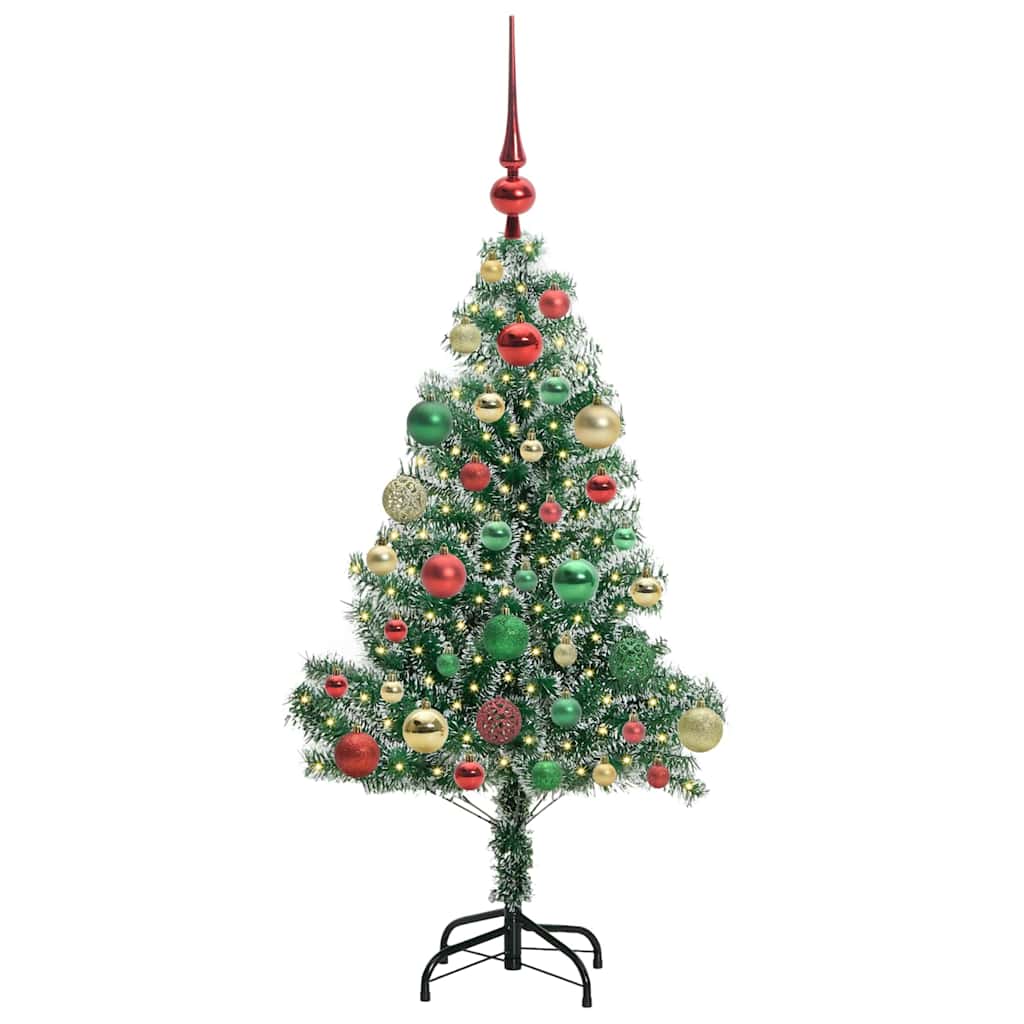 Artificial Christmas Tree Snow Flocked with LED Light 120 cm