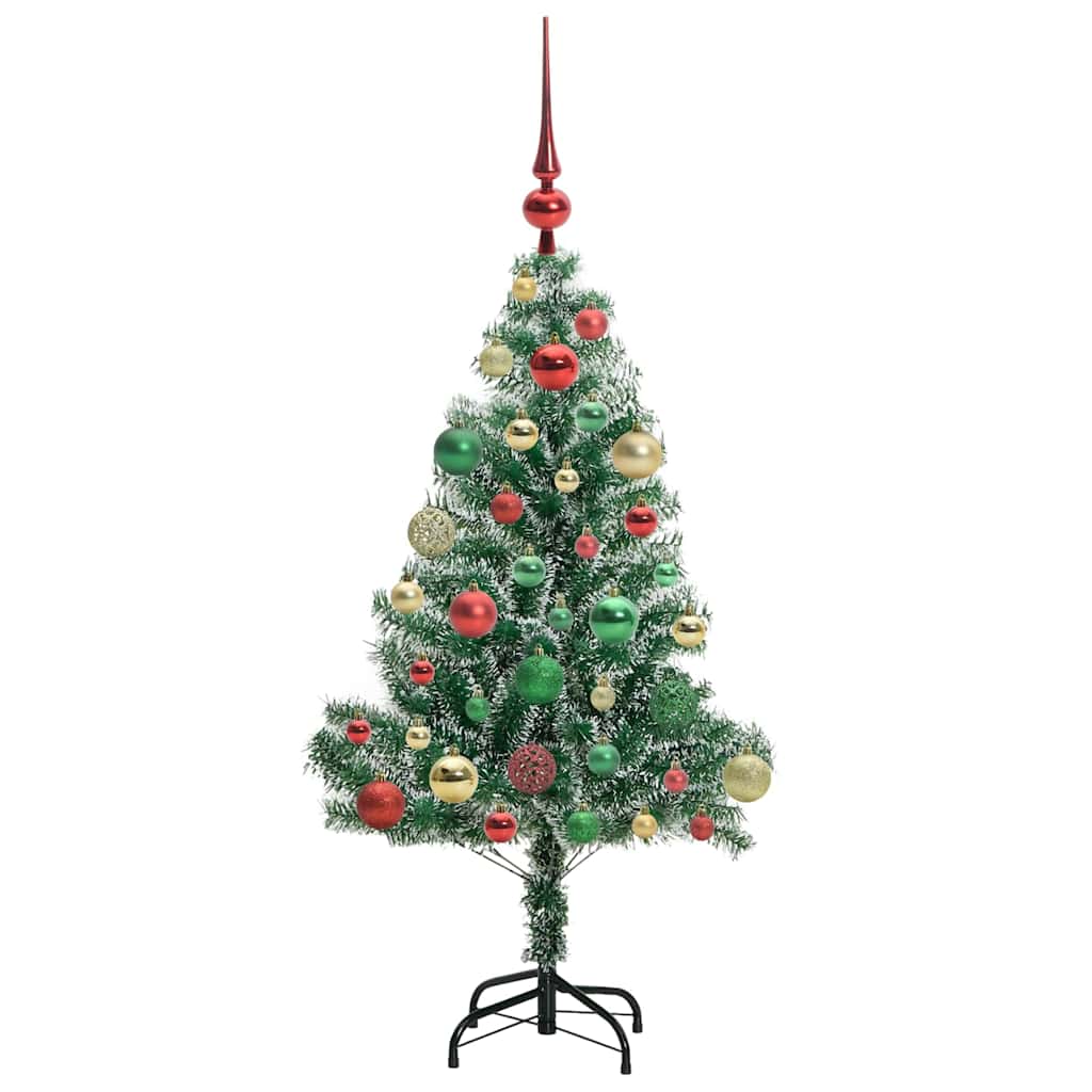Artificial Christmas Tree Snow Flocked with LED Light 120 cm