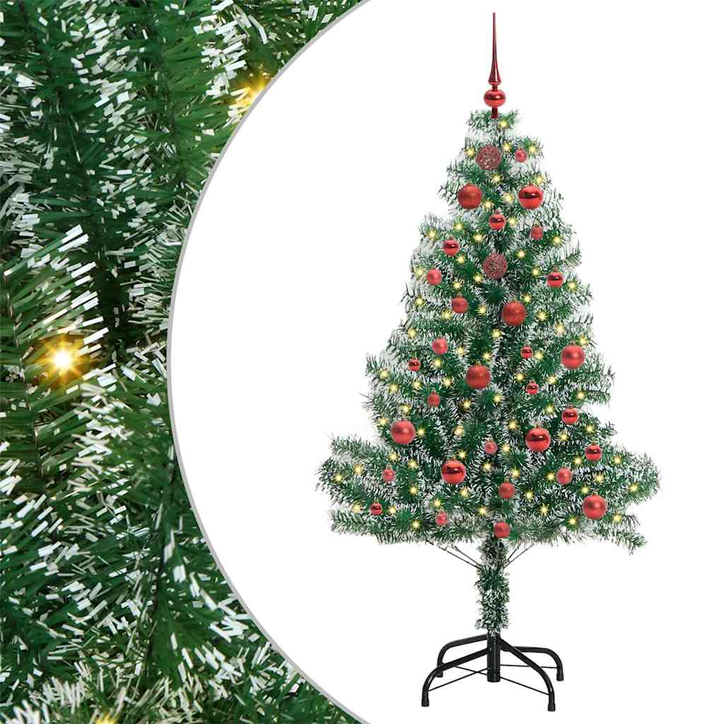 Artificial Christmas Tree Snow Flocked with LED Light 150 cm