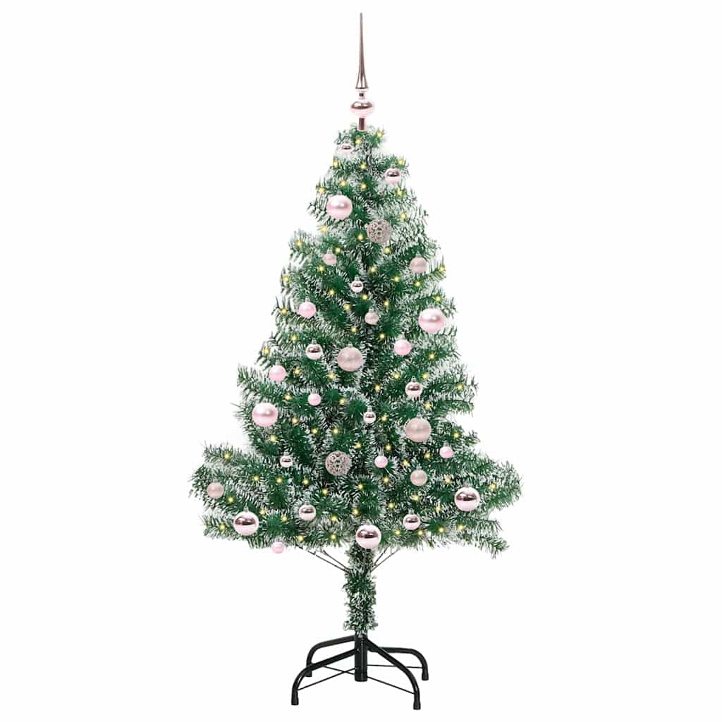Artificial Christmas Tree Snow Flocked with LED Light 150 cm